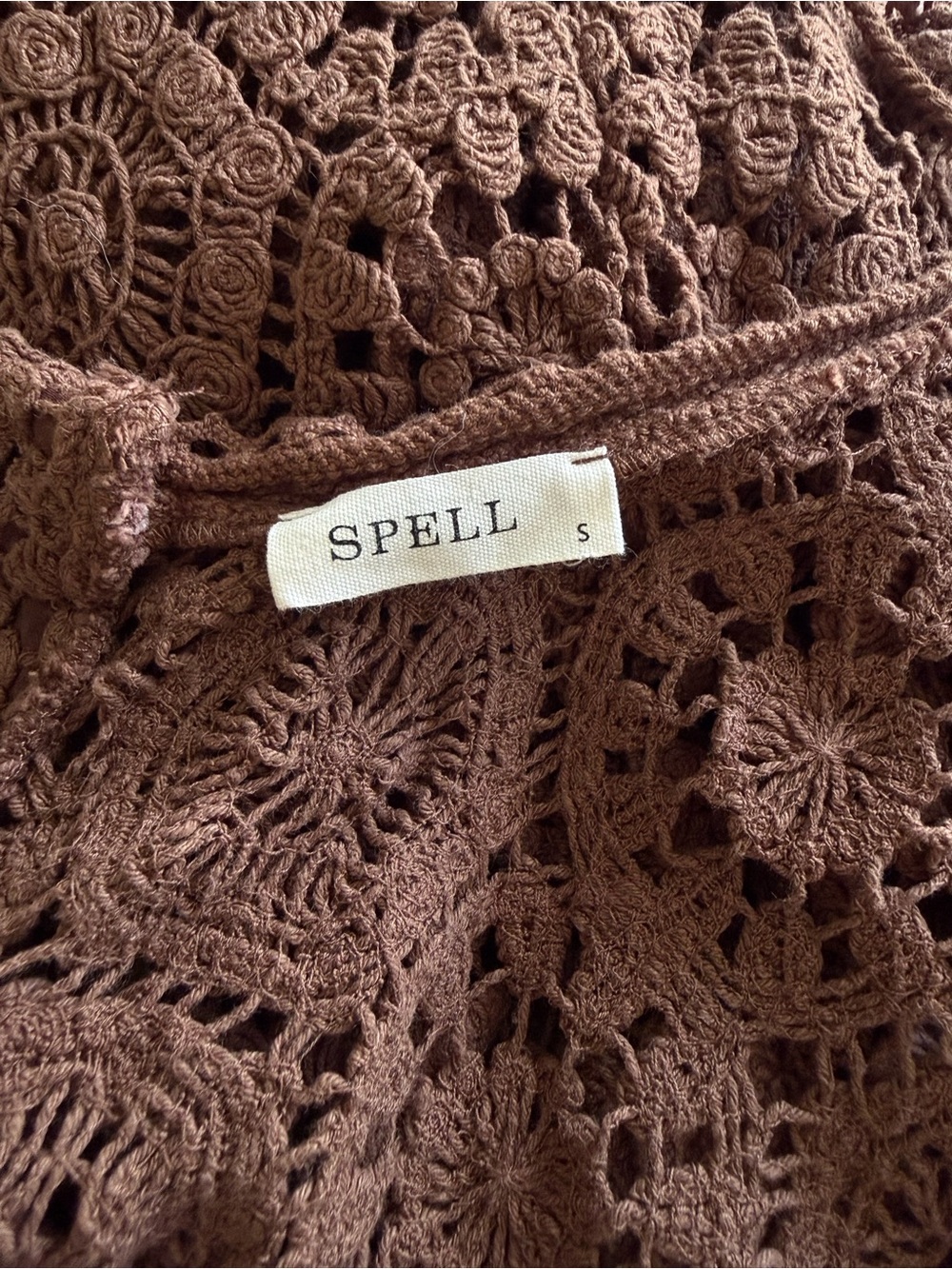Spell Brown Crochet Dress - Picture 8 of 13